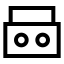 Boombox icon with stroke sharp style