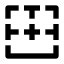 Borderbottom icon with solid sharp style