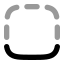 Borderbottom icon with bulk rounded style