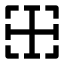 Borderinner icon with solid sharp style