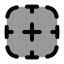 Bordernone icon with duotone rounded style