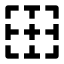 Bordernone icon with solid sharp style