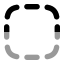 Bordernone icon with bulk rounded style
