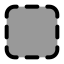 Bordernone icon with duotone standard style