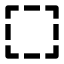 Bordernone icon with solid sharp style