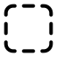 Bordernone icon with stroke standard style