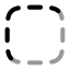 Bordernone icon with twotone rounded style