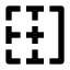 Borderright icon with solid sharp style