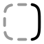 Borderright icon with twotone rounded style