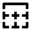 Bordertop icon with solid sharp style