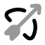 Bowarrow icon with bulk rounded style
