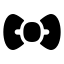 Bowtie icon with solid rounded style