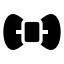 Bowtie icon with solid sharp style