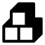 Boxes icon with solid standard style