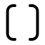 Brackets icon with duotone rounded style
