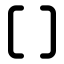 Brackets icon with solid standard style
