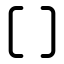 Brackets icon with stroke standard style