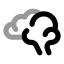 Brain icon with bulk rounded style