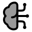 Braincircuit icon with duotone rounded style
