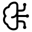 Braincircuit icon with stroke rounded style