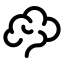 Brain icon with stroke standard style
