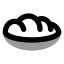 Bread icon with bulk rounded style