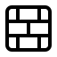Brickwall icon with stroke standard style