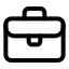 Briefcase icon with stroke standard style