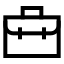 Briefcase icon with stroke sharp style