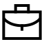 Briefcase icon with stroke sharp style