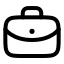 Briefcase icon with stroke rounded style