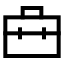 Briefcase icon with stroke sharp style