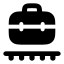 Briefcaseconveyorbelt icon with solid rounded style