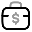 Briefcasedollar icon with twotone rounded style