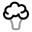 Broccoli icon with twotone rounded style
