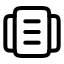 Brochure icon with stroke rounded style