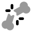 Brokenbone icon with bulk rounded style