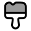 Brushcleaning icon with duotone rounded style