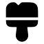 Brushcleaning icon with solid rounded style