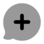 Bubblechatadd icon with bulk rounded style