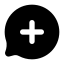 Bubblechatadd icon with solid rounded style