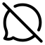 Bubblechatblocked icon with stroke standard style