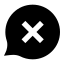 Bubblechatcancel icon with solid sharp style
