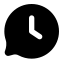 Bubblechatdelay icon with solid rounded style