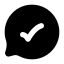 Bubblechatdone icon with solid rounded style