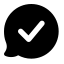 Bubblechatdone icon with solid standard style