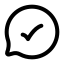 Bubblechatdone icon with stroke rounded style
