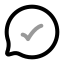 Bubblechatdone icon with twotone rounded style