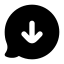 Bubblechatdownload icon with solid rounded style