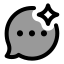 Bubblechatspark icon with duotone standard style